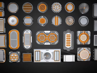Air Conditioning Air Outlet Air Conditioning Exhaust Fan Industrial Exhaust Fan Exhaust Channel Science and Technology Industrial Hardware 3d model
