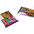 Two Packs Of Indomie Instant Noodles With Colorful Packaging And Food