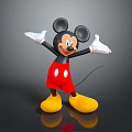 Mickey Mouse Character With Black Ears White Gloves Red Shorts And Yellow Shoes Arms Outstretched
