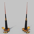 Industrial equipment underground antenna ground well 3d model