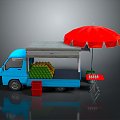 Food Truck Food Vending Vehicle Mobile Food Truck Mobile Vendor Mobile Vendor Car Dining Car Mobile Dining Car 3d model