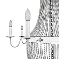 Crystal Chandelier With Multiple Arms And Candle Shaped Bulbs For Elegant Lighting