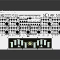 Professional Electronic Audio Mixer With White Panel Multiple Knobs Faders And Control Buttons