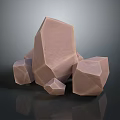 Polygonal Light Brown Stone Rocks With Various Sizes Geometric Cut Textures Dark Background Reflections