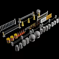 Comprehensive Road Safety Facilities With Guardrails Traffic Cones Bollards And Construction Signs