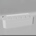 Practical White Plastic Storage Organizer With Multiple Compartments And Drawers 3d model