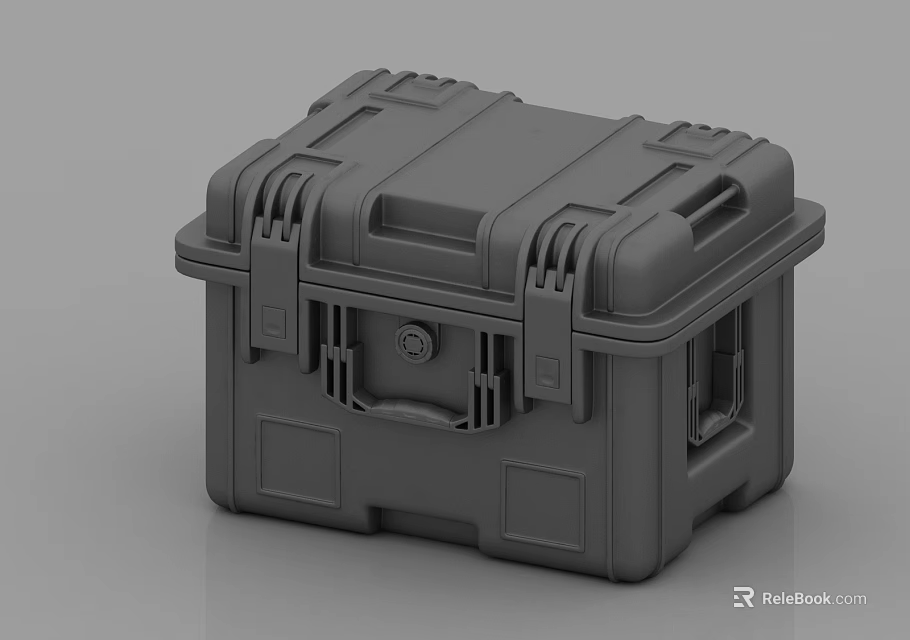 Hardware Tools Hard Shell Toolbox Durable Storage Case With Locking Latches And Handle 3d model 