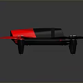 Sleek Black And Red Quadcopter Drone With Modern Design And Rotors