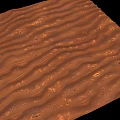 Textured Sandy Ground Featuring Wavy Patterns Brown Hue And Granular Surface Details