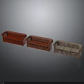 Three Stylish Tufted Sofas In Red Brown And Beige Colors For Living Room