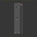 Vertical Computer Speaker With Display Screen Buttons And Two Circular Drivers