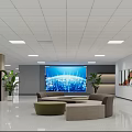 modern library 3d model