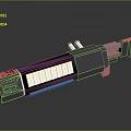 Detailed Futuristic Weapon 3D Model with Metallic Structure and Modern Design Elements 3d model