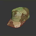 Camouflage Pattern Military Style Hat With Brown Beige Colors For Casual Daily Use