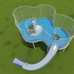 Amusement equipment slide combination 3d model