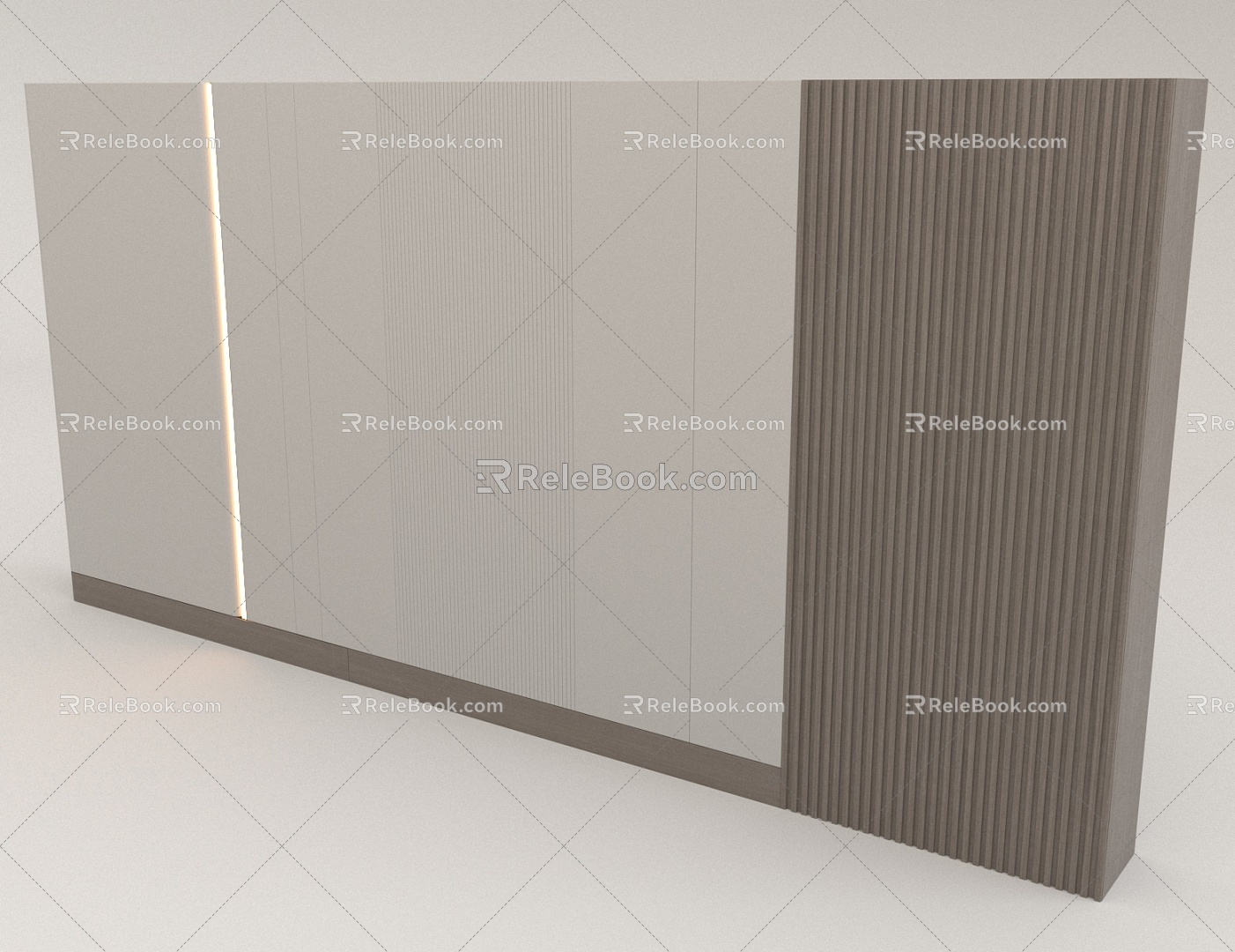 Simple background wall 3d model