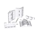 Stainless Steel Hinge Components With Various Sizes And Mounting Parts