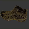 Brown Beige Hiking Shoes Lace Up Mesh Upper Durable Rubber Sole Outdoor Sports