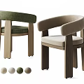 Modern Soft Upholstered Dining Armchair With Sturdy Solid Wood Legs And Multiple Fabric Color Choices