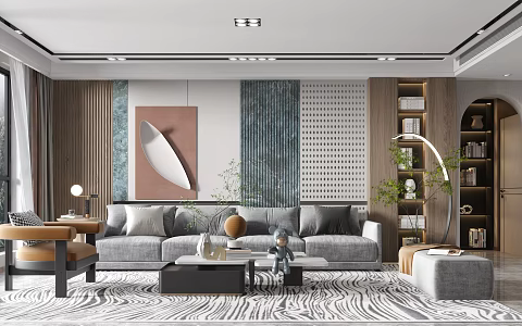modern living room 3d model