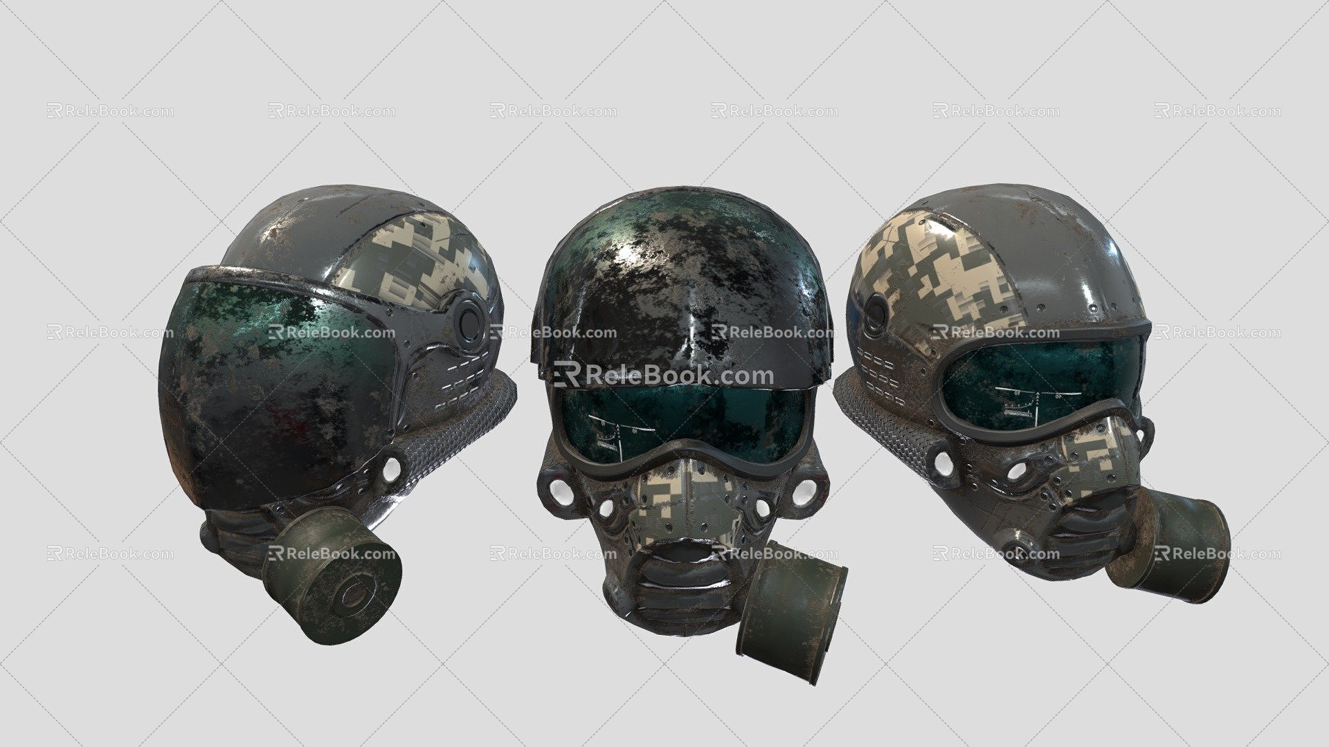 Sci-Fi Mercenary Helmet 3d model