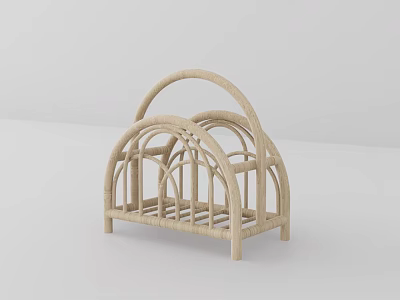 Ceramic Utensils Storage Rack with Simple Weave Design and Light Arched Structure 3d model