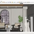 Modern Public Office Space Interior With Open Layout Desks Chairs And Green Plants