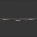 Rusty Saw With Wooden Handles And Serrated Blade Long Strip Design On White Background
