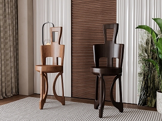 Wind bar chair combination 3d model