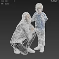Mother And Child Smiling As Child Points Up In Bright Indoor Room With Light Floor