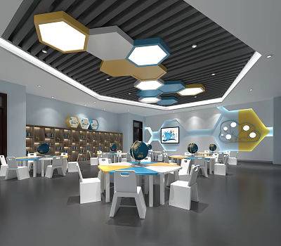 Modern Classroom Maker Classroom 3d model Modern Classroom Maker Classroom 3d model