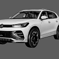 White Volkswagen SUV With Modern Exterior Design Sleek Body And Stylish Wheels