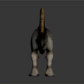 Realistic Spinosaurus Dinosaur 3D Model With Brown Sail And Open Mouth