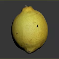 Ripe Fresh Yellow Lemon With Textured Surface On Dark Reflective Background