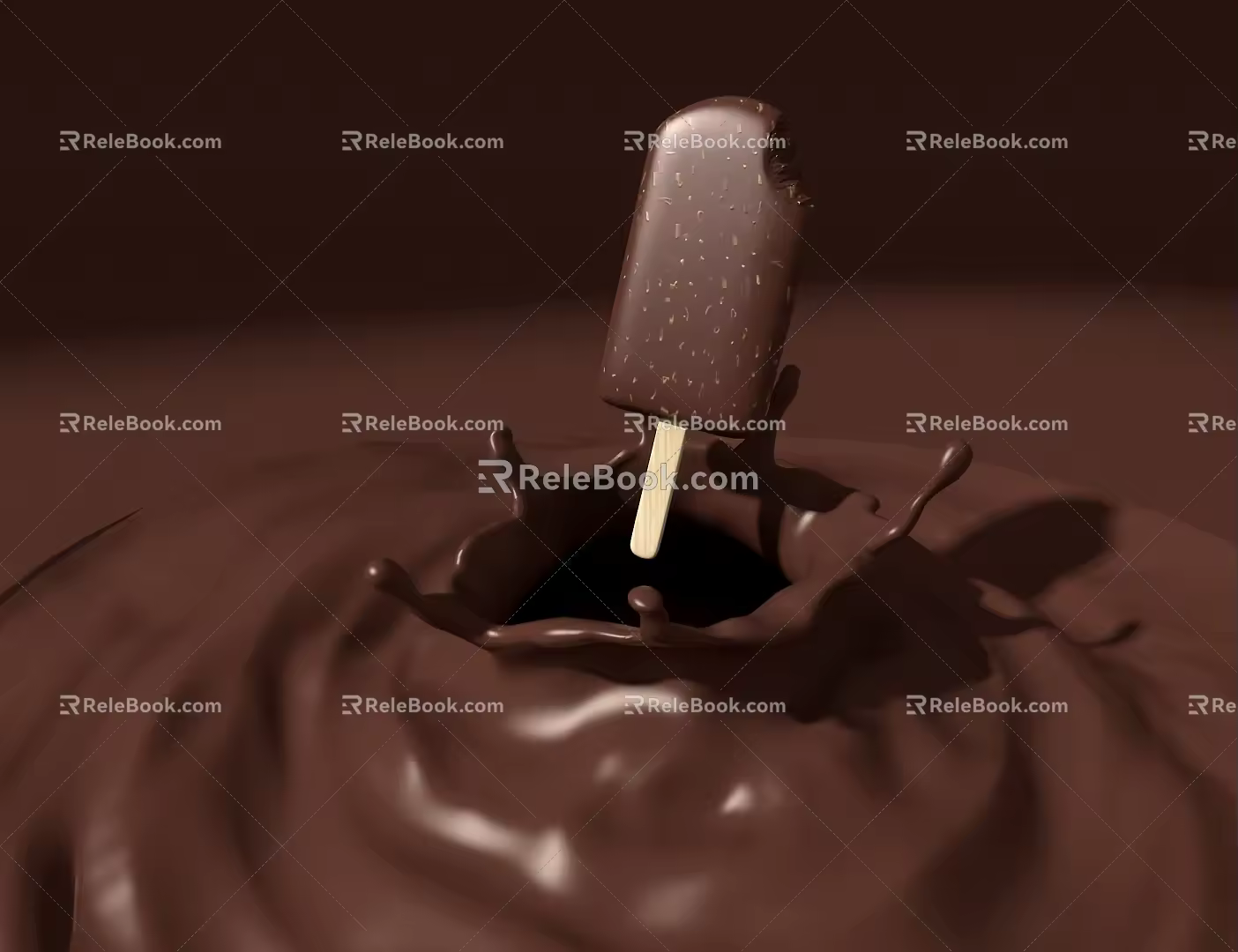 Ice cream chocolate e-commerce display 3d model