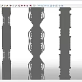 Sci-fi Pipe Hose Cable 3d model