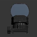Tactical Red Dot Sight With Metal Construction Adjustable Knob And Mount Base For Shooting 3d model