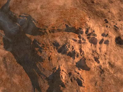 Rugged Rocky Terrain With Natural Geological Formations And Eroded Surfaces 3d model