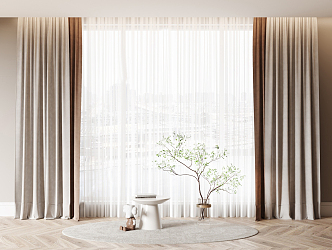 Modern Curtains 3d model