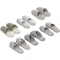 Comfortable Home Slippers with Different Gray Tones and Plaid Pattern Styles