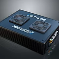 SOFTLOGIC Black Home Electronic Device Featuring Two Cooling Fans And Interface Ports 3d model