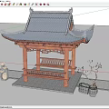 Chinese-style ancient pavilion rest pavilion 3d model