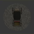 Vintage Horse Drawn Carriage With Black Top Red Wheels And Cobblestone Ground