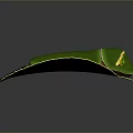 Vibrant Green Caterpillar Crawling On Fresh Green Leaf With Yellow Spots