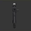 High Quality 3D Rendered Black Submachine Gun With Silencer And Scope