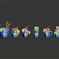 Modern Drink Ice Cream Cold Drink Popsicle Banana Ice Cream 3d model
