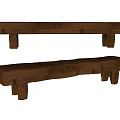 Bench Low Stool Casper Shoe Stool Log Stool 3d model