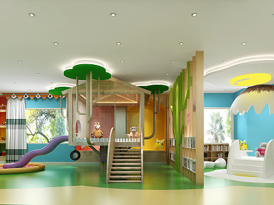 Modern Kindergarten Early Education Hall model