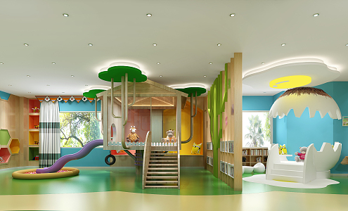 Modern Kindergarten Early Education Hall 3d model