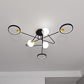 Chandelier Living Room Ceiling Bedroom Chandelier Light Ball Lamp Spherical Lamp Lamps 3d model